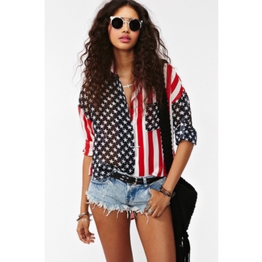 UNIF Americana Collared Button Down